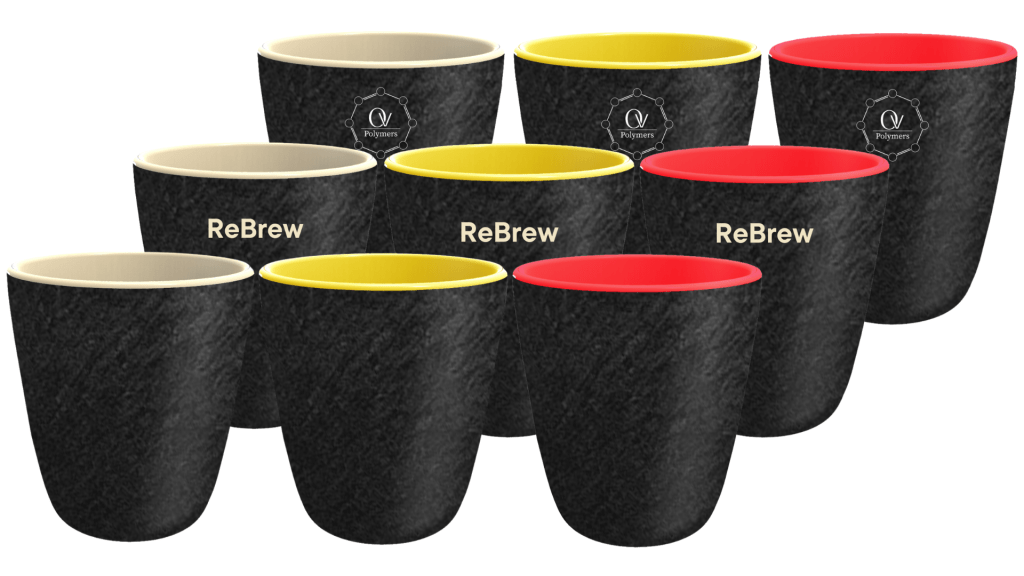 OVPolymers, Coffee, Re-Brew cup, Re-Brew, cup, cups, Re-Brew kopje, kop, kopje, coffee cup, koffie kopje, Coffee Recycling, Koffie, Koffie recycling, polymers, plastics, plastic, kunststof, CoffeeBased, Coffee Based